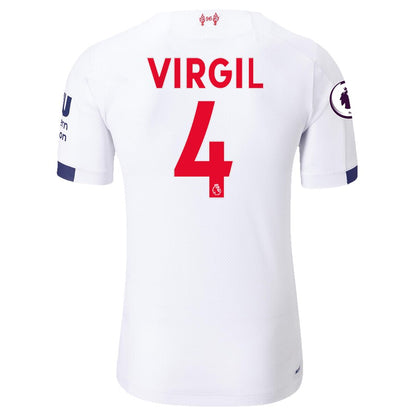 Virgil Van Dijk Liverpool New Balance 2019/20 Away Authentic Player Jersey – White