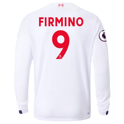Roberto Firmino Liverpool New Balance 2019/20 Away Replica Long Sleeve Player Jersey – White