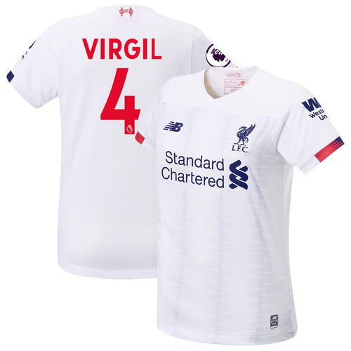 Virgil Van Dijk Liverpool New Balance Women's 2019/20 Away Replica Stadium Player Jersey – White