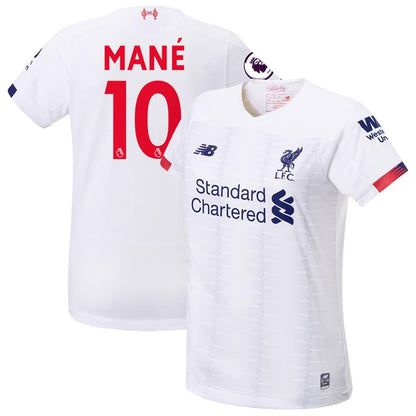 Sadio Mané Liverpool New Balance Women's 2019/20 Away Replica Stadium Player Jersey – White