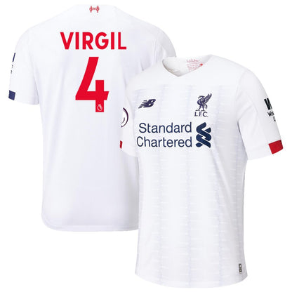 Virgil Van Dijk Liverpool New Balance Youth 2019/20 Away Replica Stadium Player Jersey – White