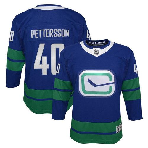 Elias Pettersson 40 Vancouver Canucks Youth Royal 2019/20 Alternate Premier Player Jersey