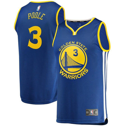 Jordan Poole Golden State Warriors 2019 NBA Draft First Round Pick Fast Break Replica Jersey Royal - Icon Edition