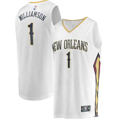 Zion Williamson New Orleans Pelicans 2019 NBA Draft First Round Pick Fast Break Replica Jersey - Icon Edition
