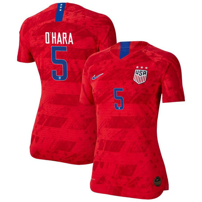 Kelley O'Hara 5 USWNT Women's Red 2019 Away Authentic Vapor Player Jersey
