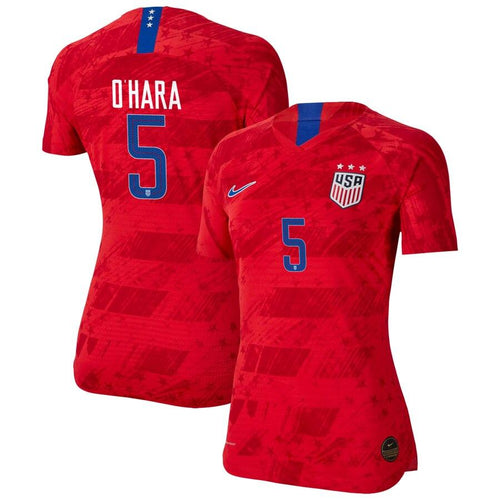 Kelley O'Hara 5 USWNT Women's Red 2019 Away Authentic Vapor Player Jersey