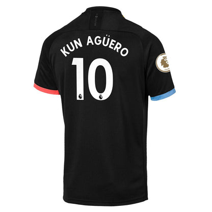 Sergio Agüero Manchester City Puma 2019/20 Away Replica Player Jersey – Black