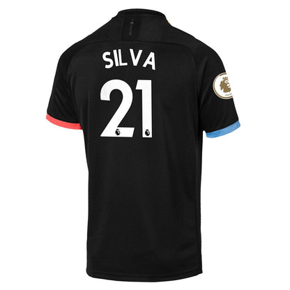 David Silva Manchester City Puma 2019/20 Away Replica Player Jersey – Black