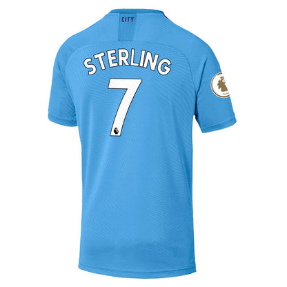Raheem Sterling Manchester City Puma 2019/20 Home Authentic Player Jersey – Light Blue