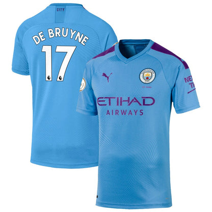 Kevin De Bruyne Manchester City Puma 2019/20 Home Authentic Player Jersey – Light Blue