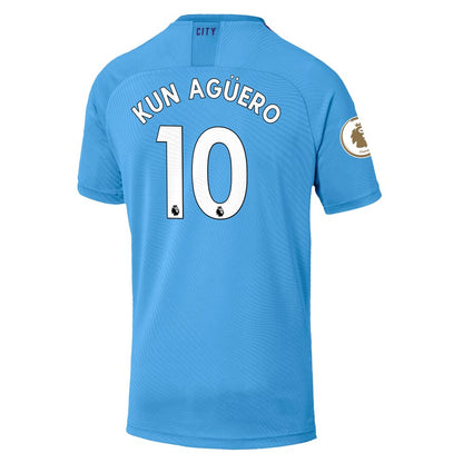 Sergio Agüero Manchester City Puma 2019/20 Home Replica Player Jersey – Light Blue