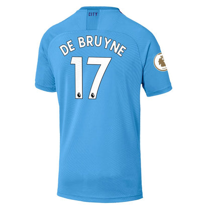 Kevin De Bruyne Manchester City Puma 2019/20 Home Replica Player Jersey – Light Blue