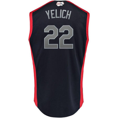 Christian Yelich 22 National League Navy 2019 MLB All-Star Game Workout Player Jersey