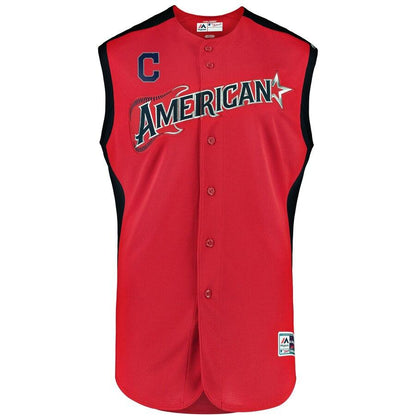 Francisco Lindor 12 American League Red 2019 MLB All-Star Game Workout Player Jersey