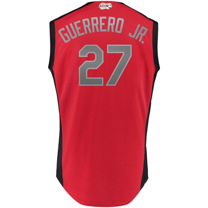 Vladimir Guerrero Jr. 27 American League Red 2019 MLB All-Star Game Workout Player Jersey