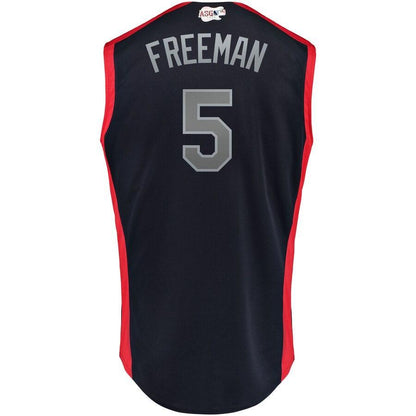 Freddie Freeman 5 National League Navy 2019 MLB All-Star Game Workout Player Jersey