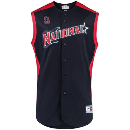 Paul DeJong 12 National League Navy/Red 2019 MLB All-Star Game Workout Player Jersey