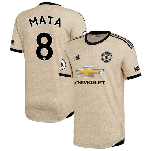 Juan Mata Manchester United adidas 2019/20 Away Authentic Player Jersey - Tan