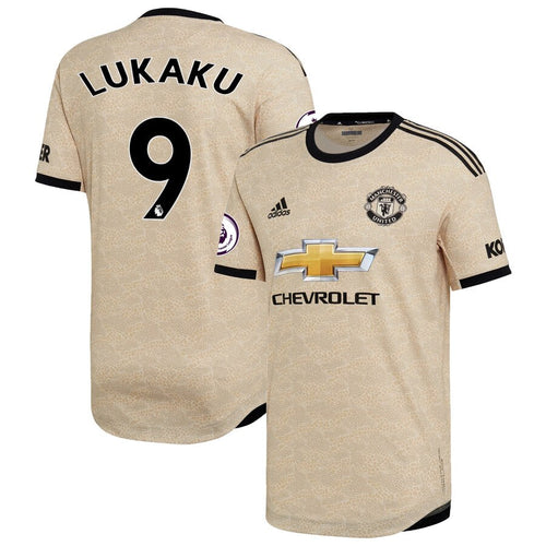 Romelu Lukaku Manchester United adidas 2019/20 Away Authentic Player Jersey - Tan