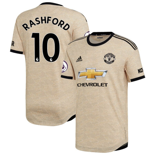 Marcus Rashford Manchester United adidas 2019/20 Away Authentic Player Jersey - Tan