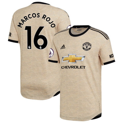 Marcos Rojo Manchester United adidas 2019/20 Away Authentic Player Jersey - Tan
