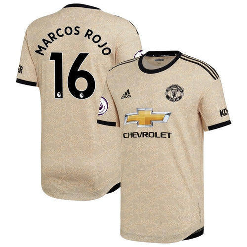 Marcos Rojo Manchester United adidas 2019/20 Away Authentic Player Jersey - Tan