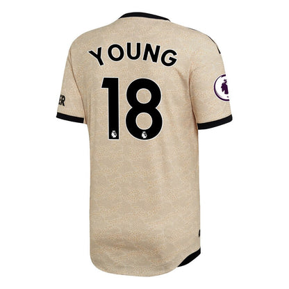 Ashley Young Manchester United adidas 2019/20 Away Authentic Player Jersey - Tan