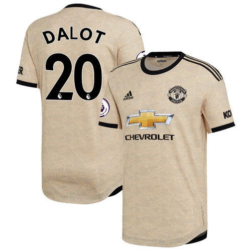 Diogo Dalot Manchester United adidas 2019/20 Away Authentic Player Jersey - Tan