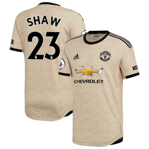 Luke Shaw Manchester United adidas 2019/20 Away Authentic Player Jersey - Tan