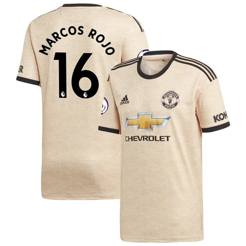 Marcos Rojo Manchester United adidas 2019/20 Away Replica Player Jersey - Tan