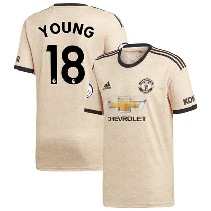 Ashley Young Manchester United adidas Youth 2019/20 Away Replica Player Jersey - Tan