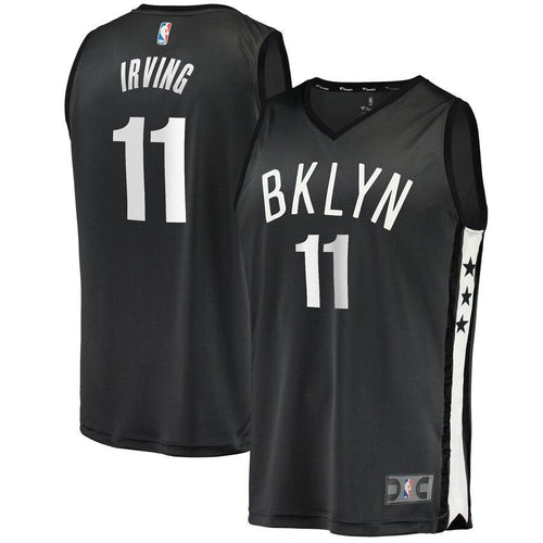 Kyrie Irving Brooklyn Nets Fast Break Replica Jersey Charcoal – Statement Edition