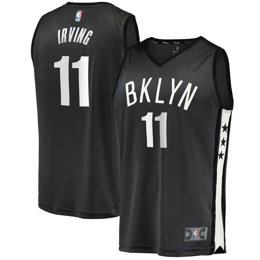 Kyrie Irving Brooklyn Nets Fast Break Replica Jersey Charcoal – Statement Edition