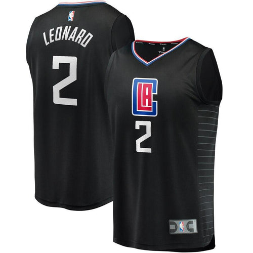 Kawhi Leonard LA Clippers Fast Break Replica Jersey Black – Statement Edition