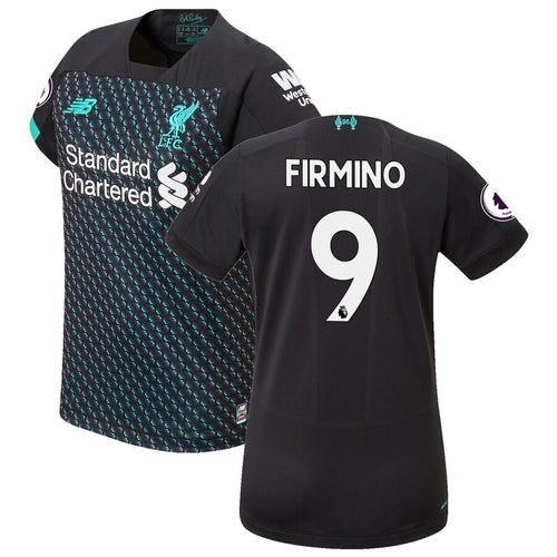 Roberto Firmino Liverpool New Balance Women's 2019/20 Third Replica Player Jersey - Black