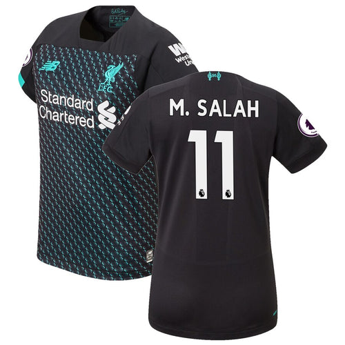 Mohamed Salah Liverpool New Balance Women's 2019/20 Third Replica Player Jersey - Black