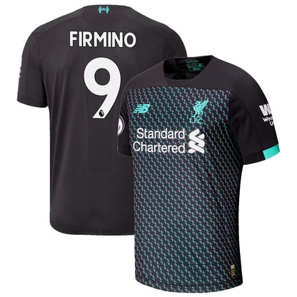 Roberto Firmino Liverpool New Balance Youth 2019/20 Third Replica Player Jersey - Black
