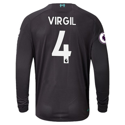Virgil Van Dijk Liverpool New Balance 2019/20 Third Replica Long Sleeve Player Jersey - Black