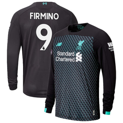 Roberto Firmino Liverpool New Balance 2019/20 Third Replica Long Sleeve Player Jersey - Black