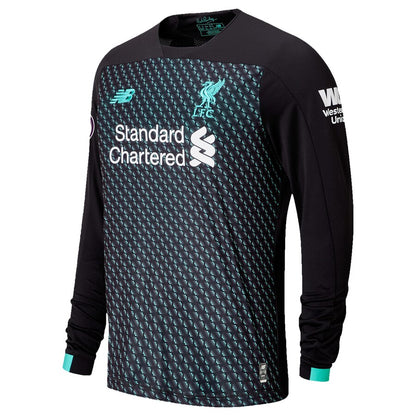 Roberto Firmino Liverpool New Balance 2019/20 Third Replica Long Sleeve Player Jersey - Black