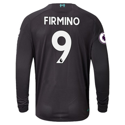 Roberto Firmino Liverpool New Balance 2019/20 Third Replica Long Sleeve Player Jersey - Black