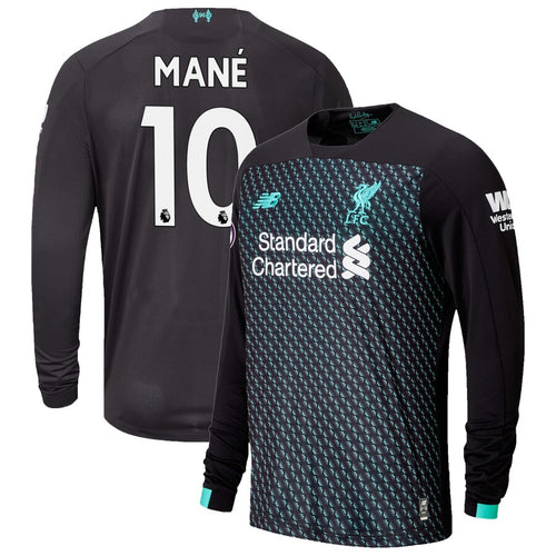Sadio Mané Liverpool New Balance 2019/20 Third Replica Long Sleeve Player Jersey - Black