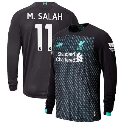 Mohamed Salah Liverpool New Balance 2019/20 Third Replica Long Sleeve Player Jersey - Black