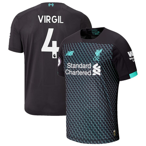 Virgil Van Dijk Liverpool New Balance 2019/20 Third Authentic Player Jersey - Black