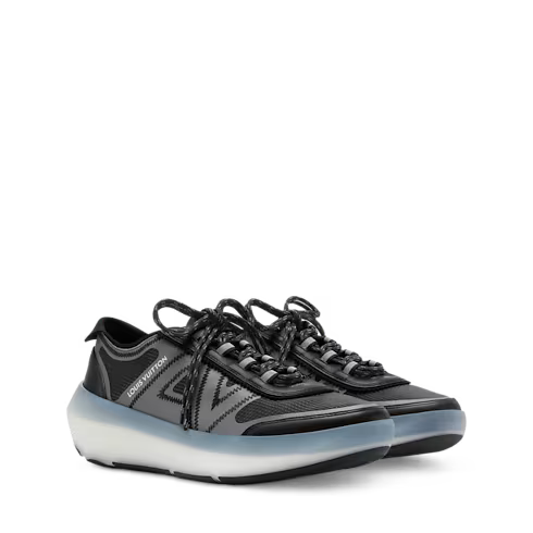Women's LV Sprint Black Technical Sneaker 1AJOY1