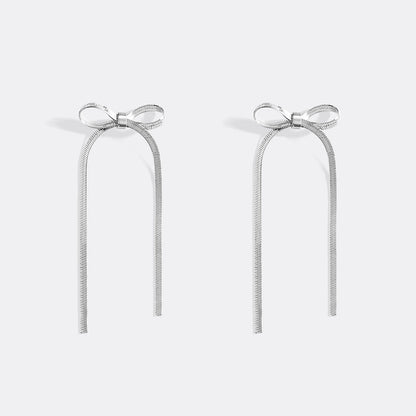 Herringbone Bow Earrings