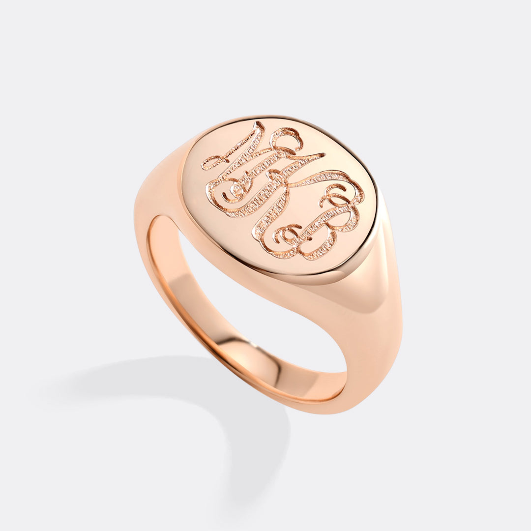 Personalized Monogram Signet Ring