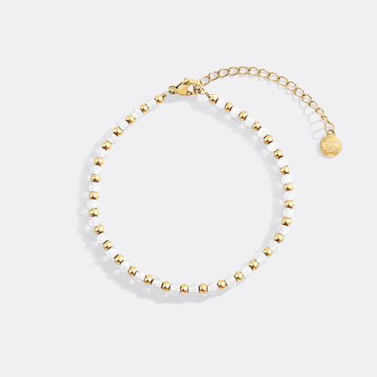 Birthstone and Gold Bead Bracelet