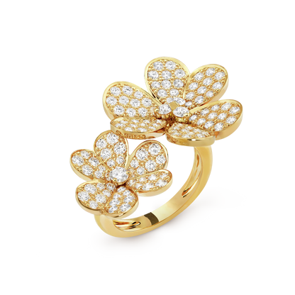 Floral Between The Finger Ring