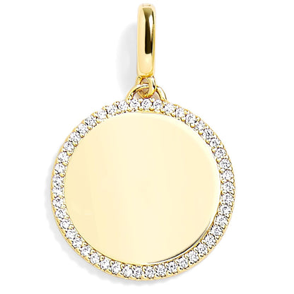 PavĂ© Engravable Circle Charm